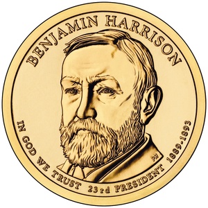 2012 1-dollar - S - Benjamin Harrison reverse